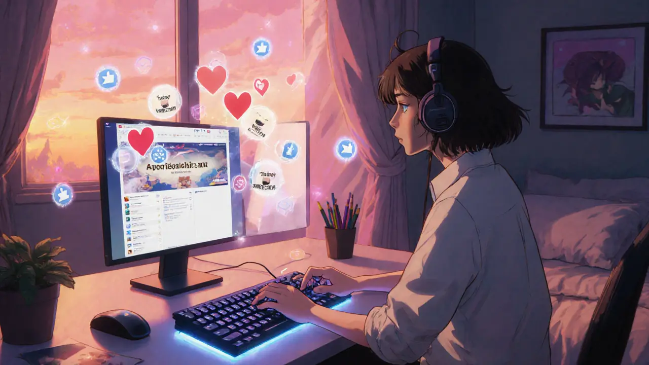 Young protagonist at a desk completing a crypto airdrop signup.