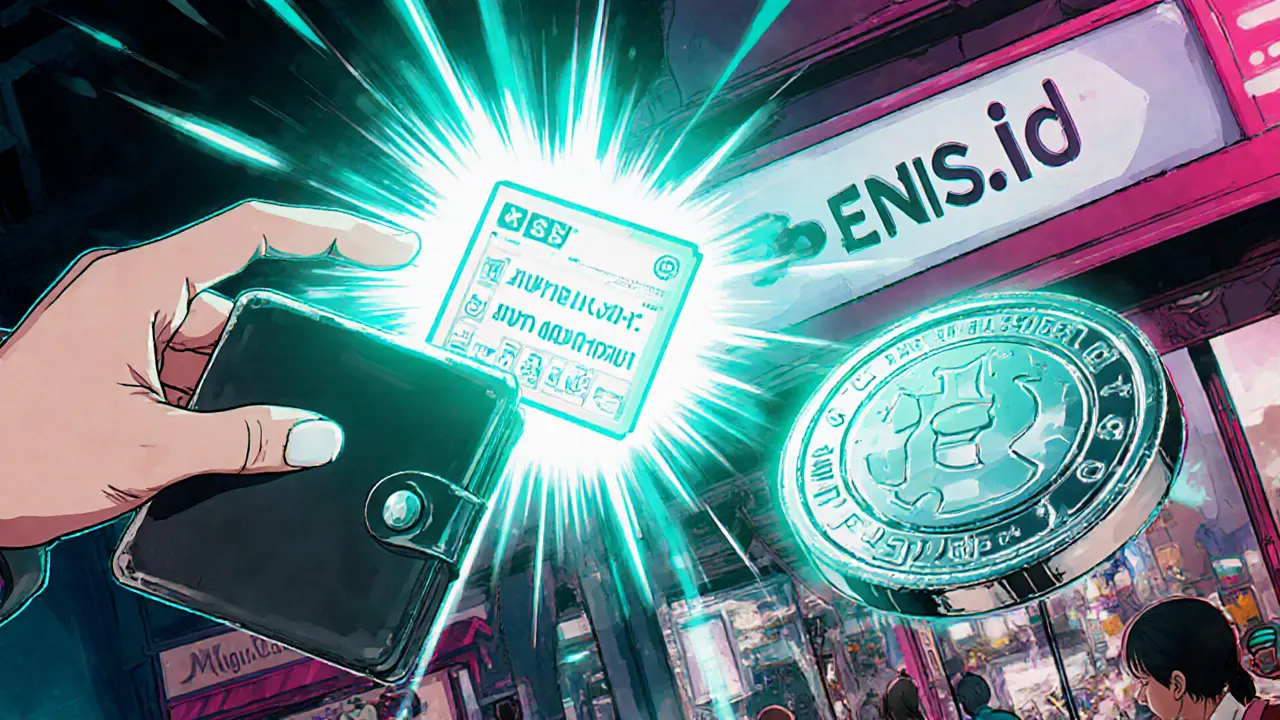 Anime-style wallet user registers and wraps a .sol domain as an NFT.