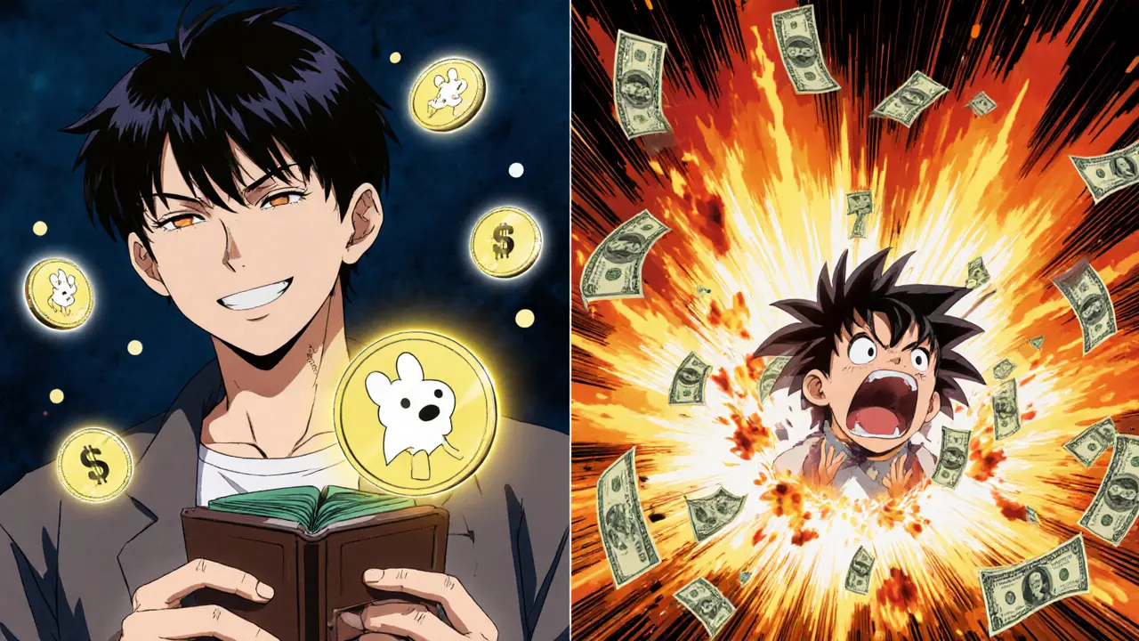 Freelancer receiving payment via WOOF on Shibarium vs. trader watching a Solana WOOF token crash.