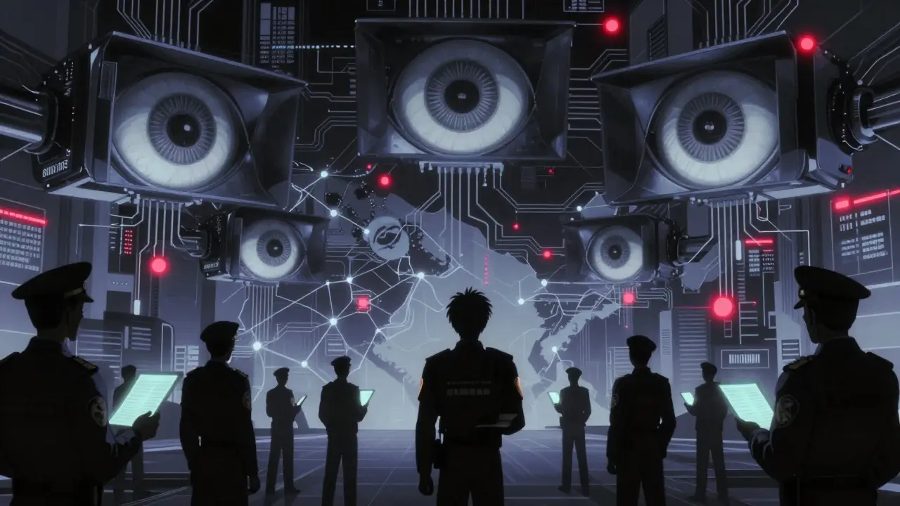 Surveillance network scanning data nodes