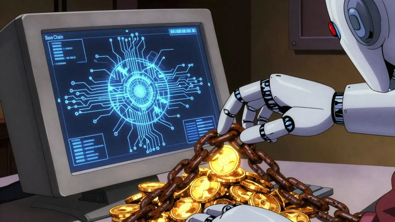 90s anime style close-up of a digital hand unlocking chains from golden tokens