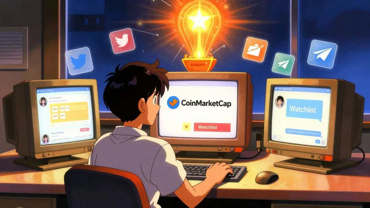 Anime character completing social media tasks on retro computer screens