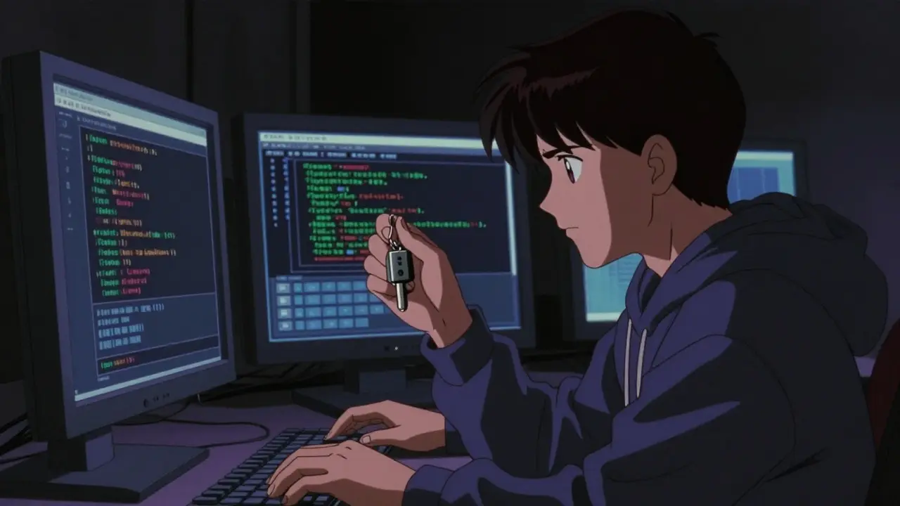 Person checking crypto wallet security on monitors