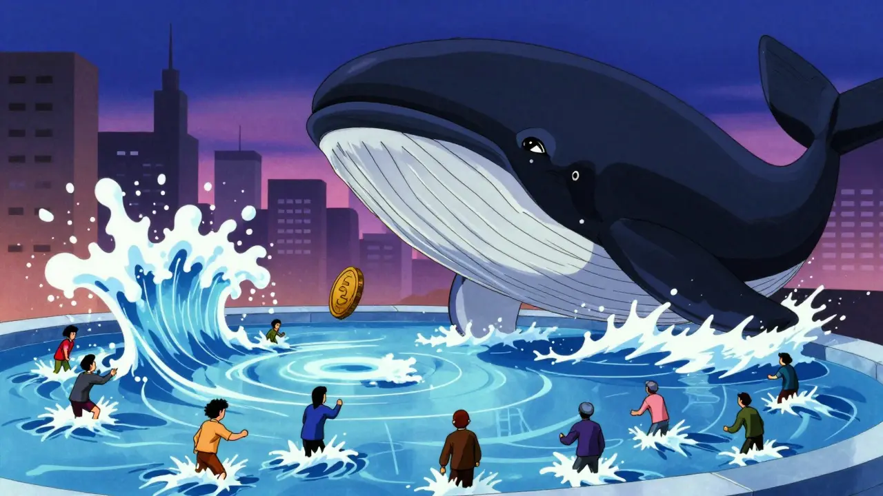 Whale dropping coin causes huge splash in shallow liquidity pool