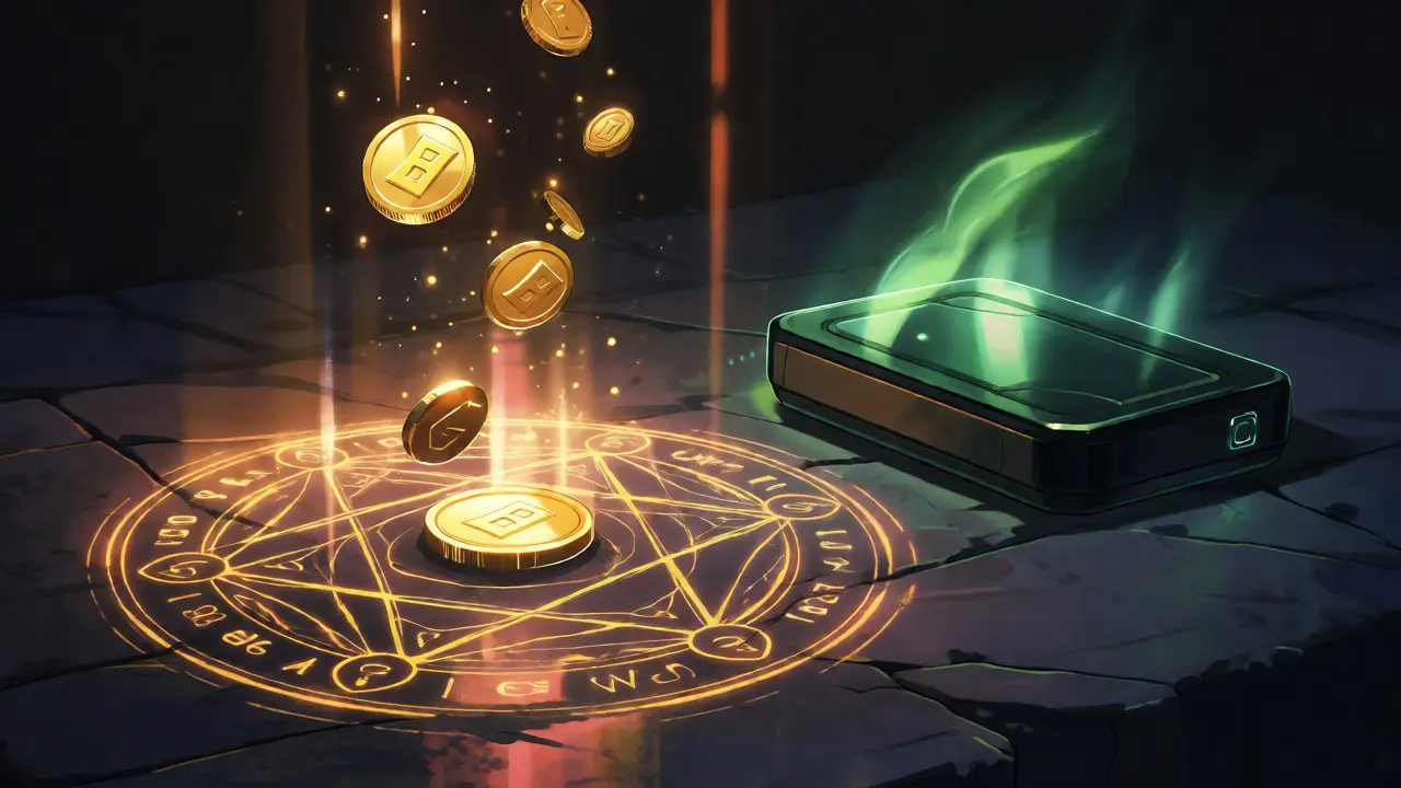 Deflationary token burning and wallet integration concept
